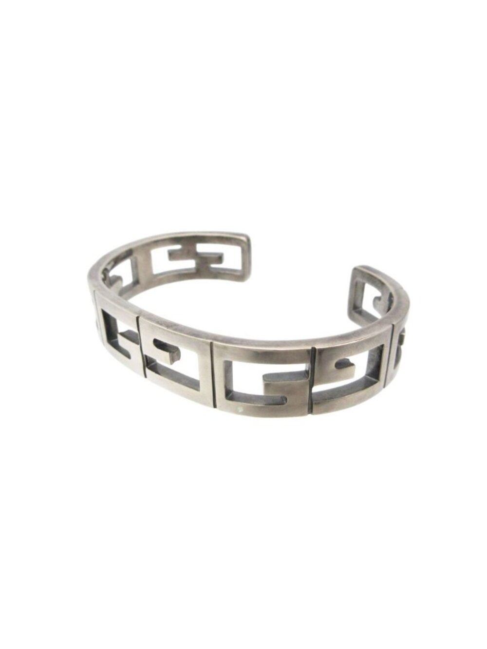 Gucci Vintage Bangle Logo Bracelet Silver